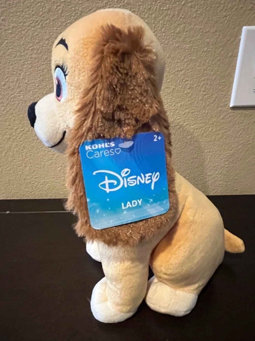 New with tags, Disney’s Lady from Lady & The Tramp 11” stuffed plush.